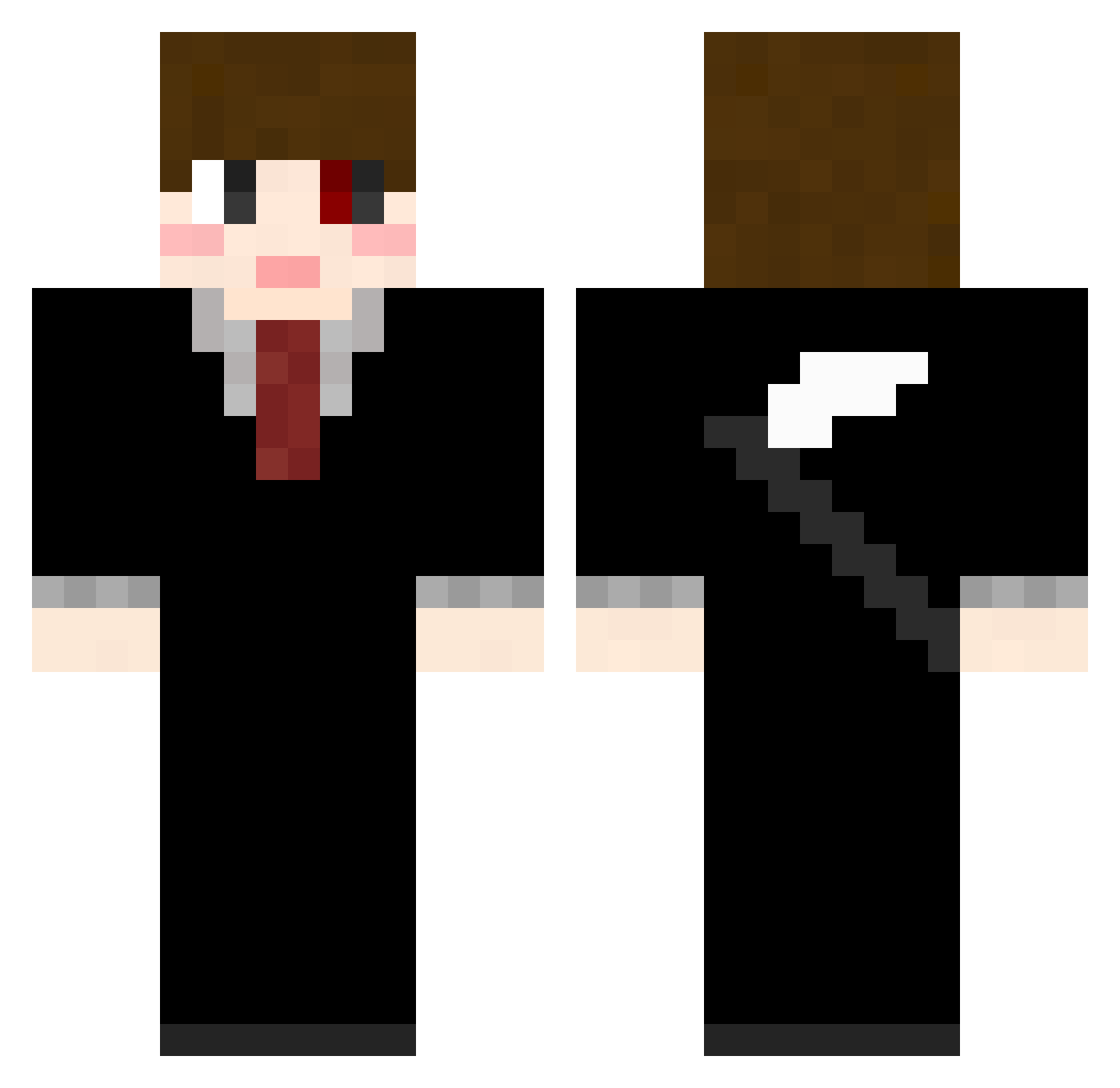 Dke_917 Minecraft skin, front and back view