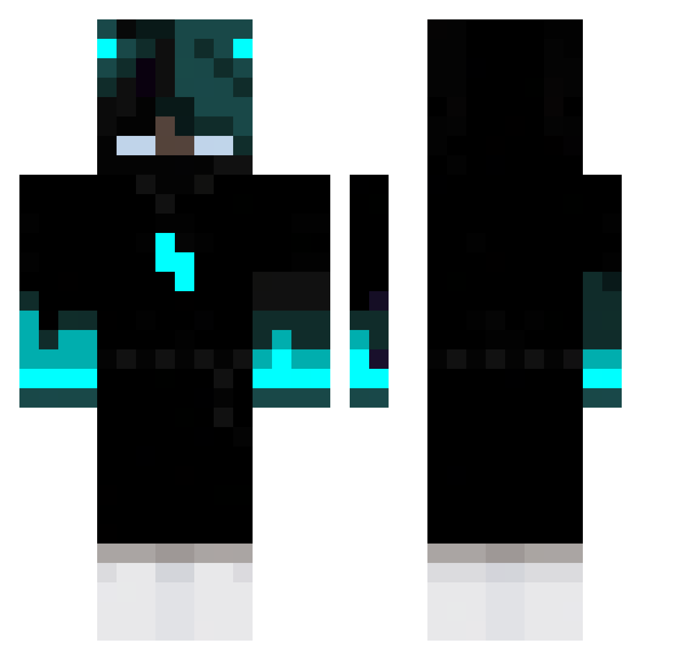 IcyDemon41 Minecraft skin, front and back view