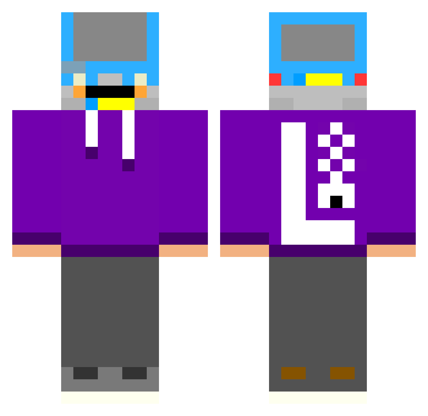 twinko_ Minecraft skin, front and back view