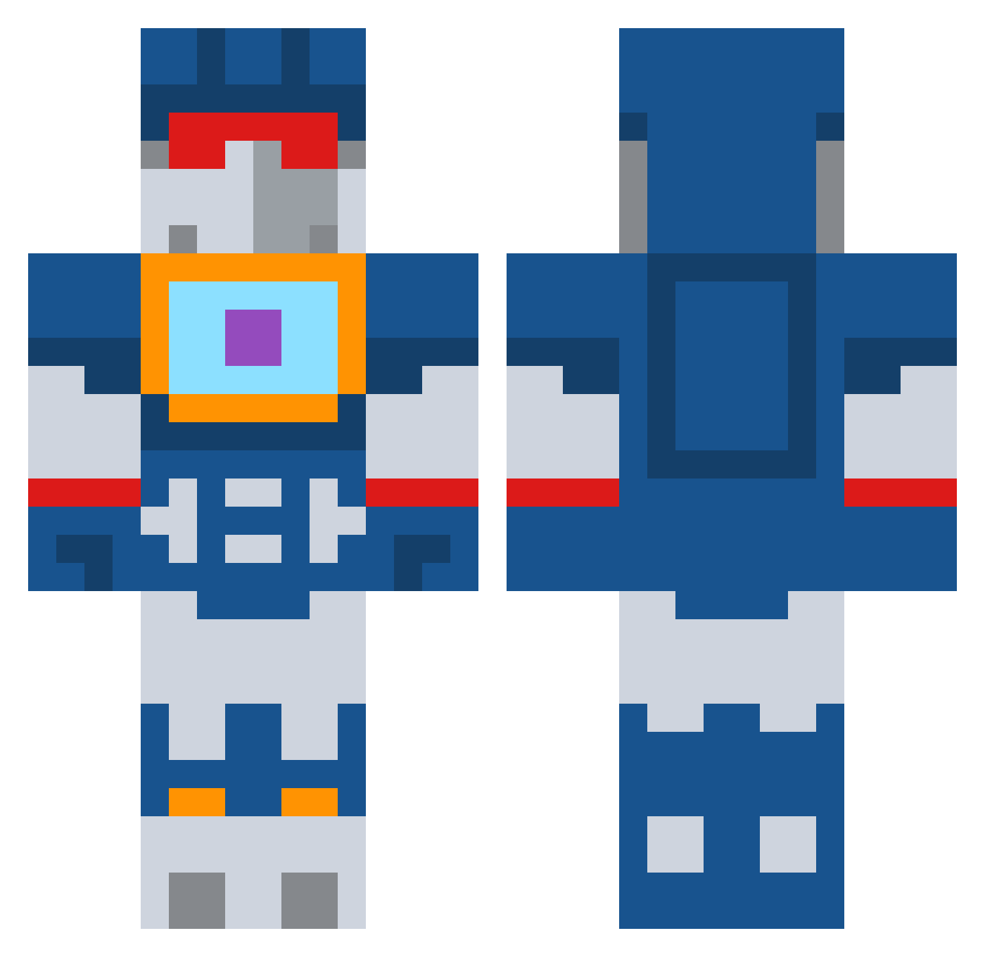 TheDarKJonin Minecraft skin, front and back view