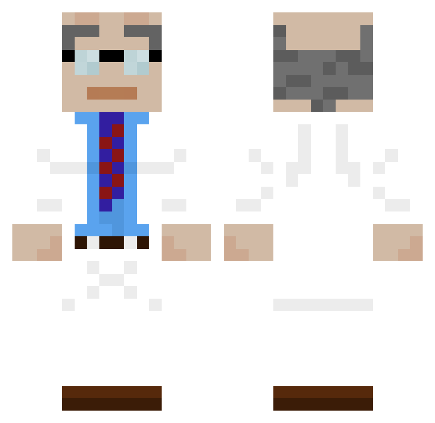 johneek Minecraft skin, front and back view