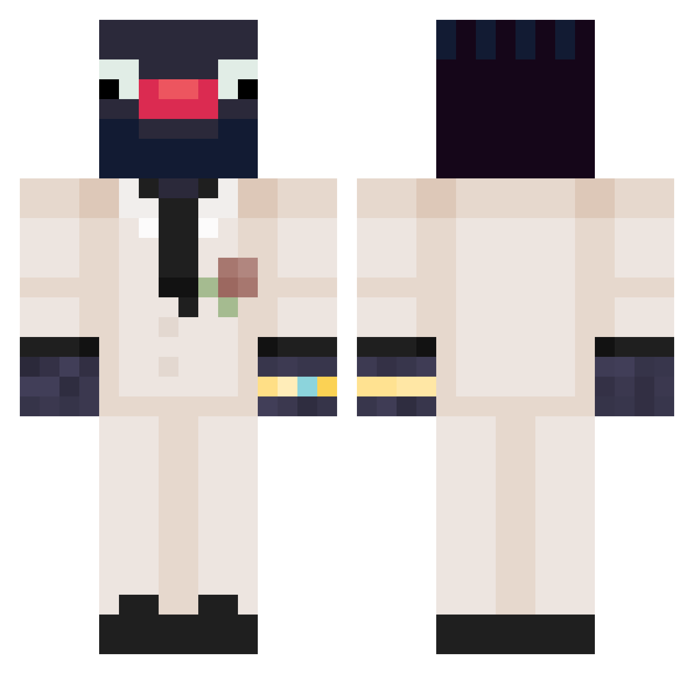 guirial Minecraft skin, front and back view