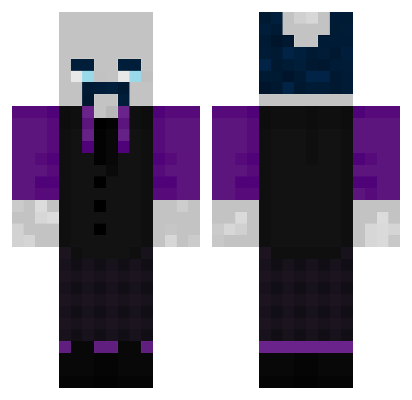Allerechterlelek Minecraft skin, front and back view