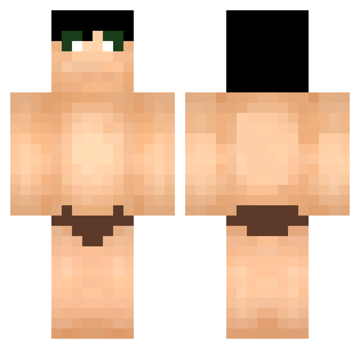 drof Minecraft skin, front and back view