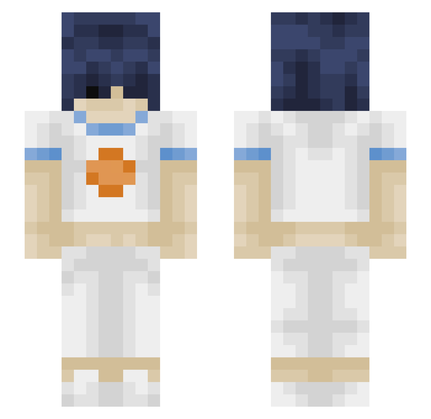 YungSkai Minecraft skin, front and back view