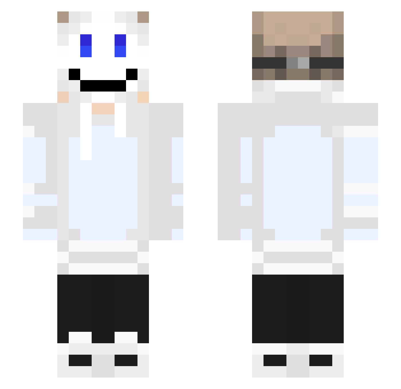 Tompelito Minecraft skin, front and back view