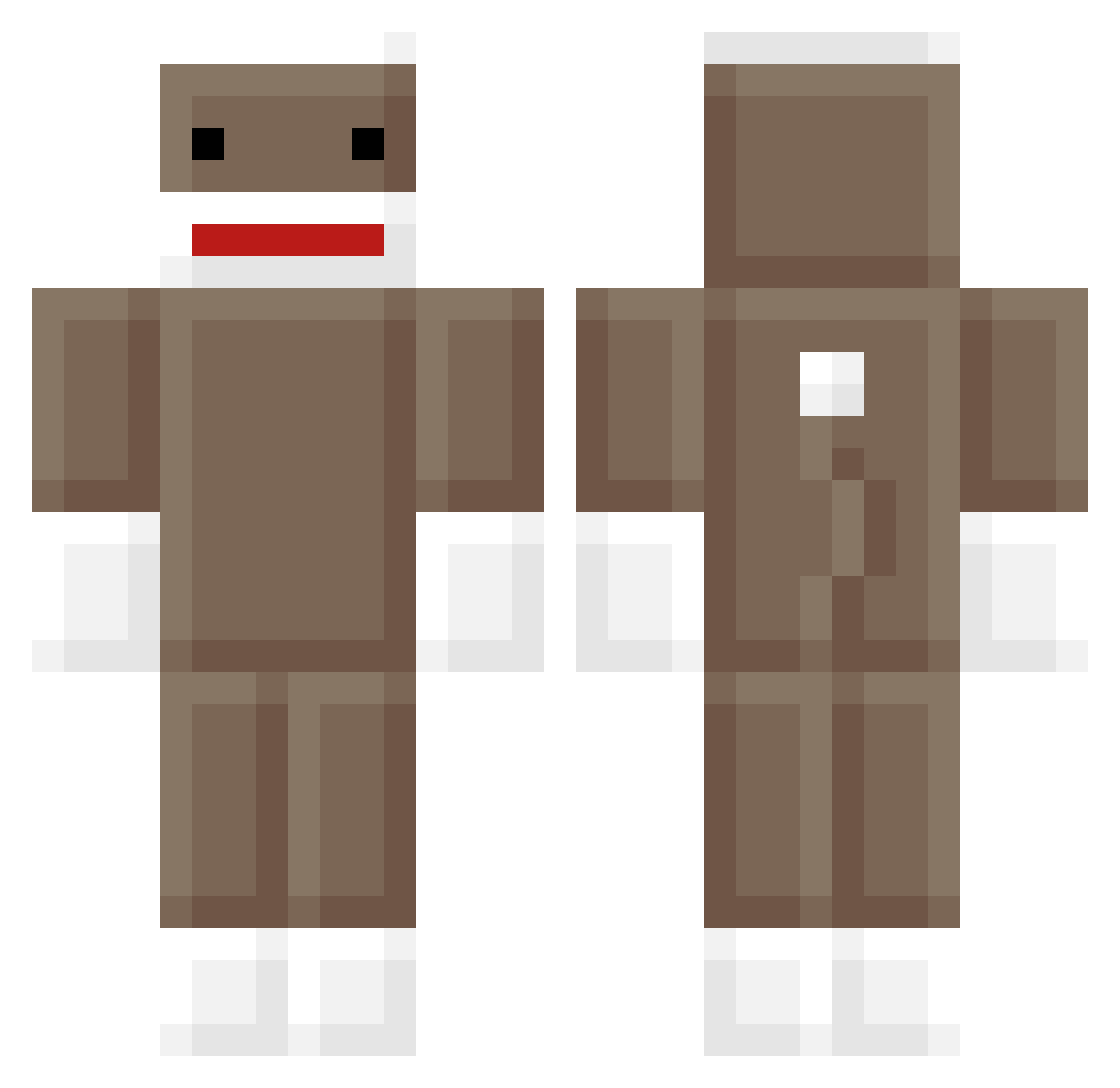 uosyp Minecraft skin, front and back view