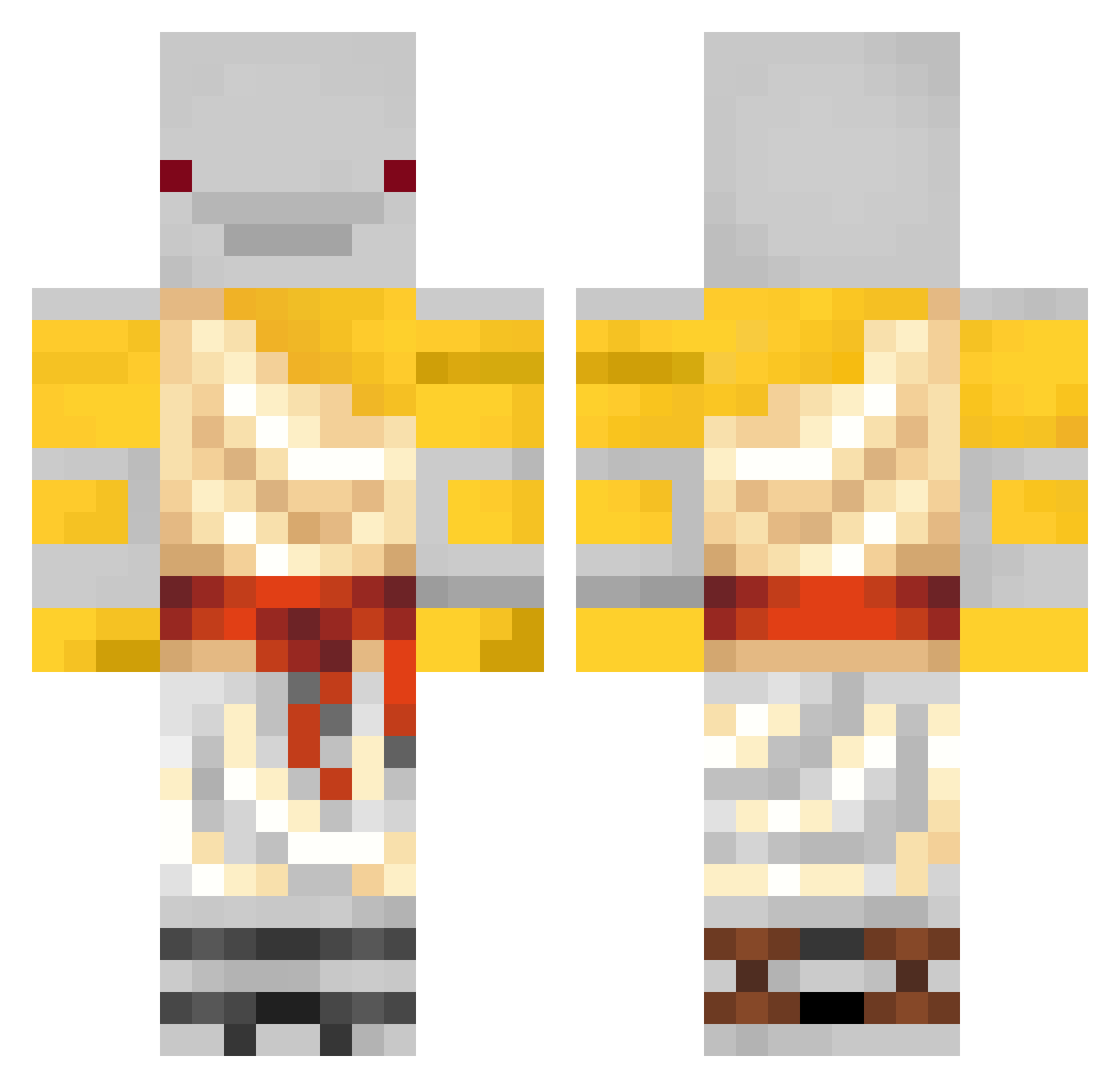 men_duck Minecraft skin, front and back view