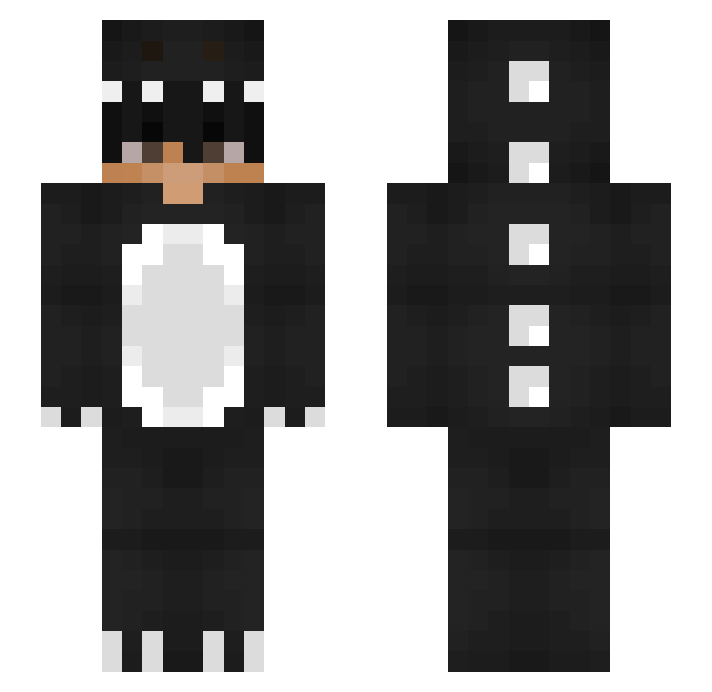 niko827 Minecraft skin, front and back view