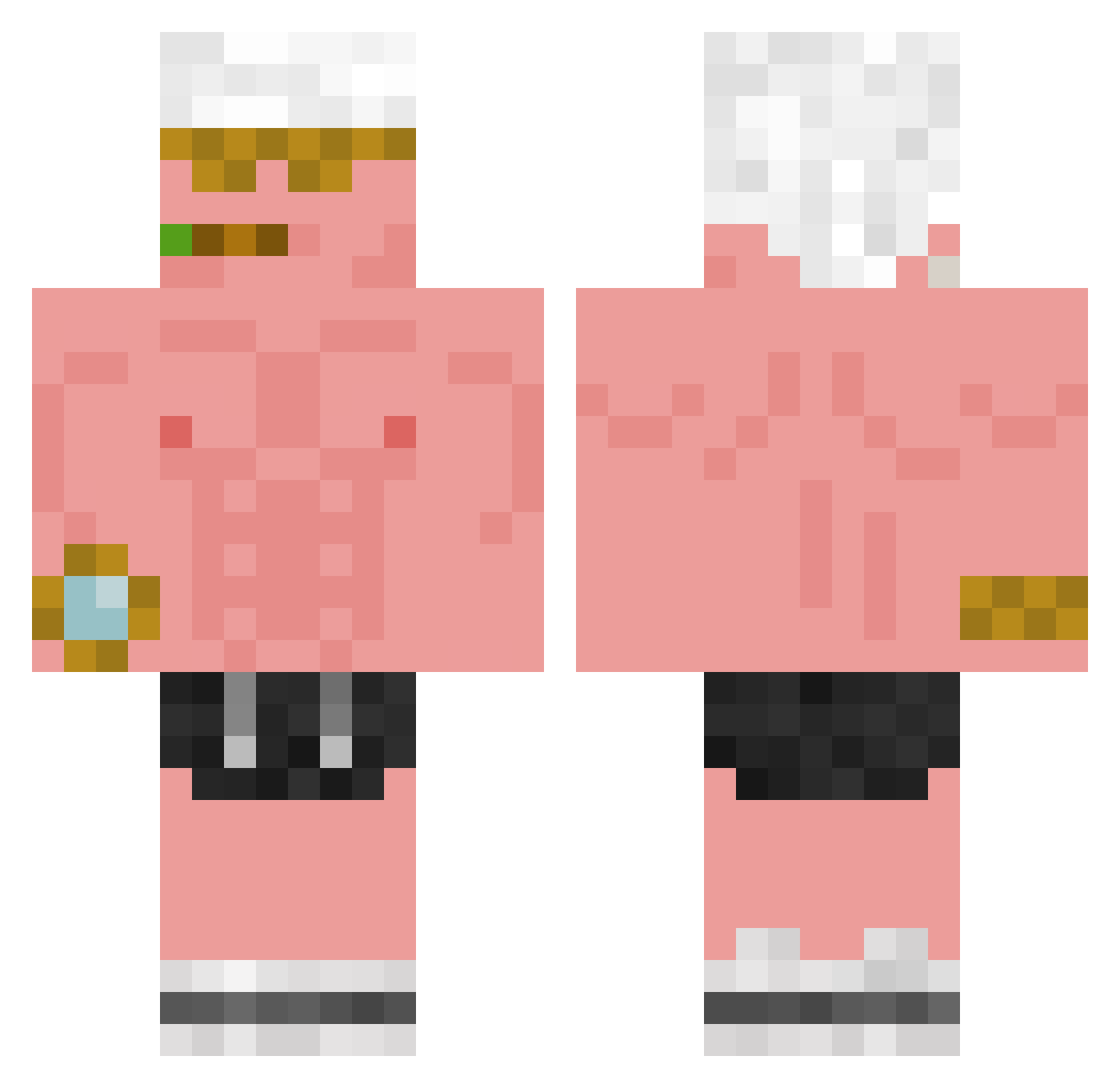 Eudem Minecraft skin, front and back view