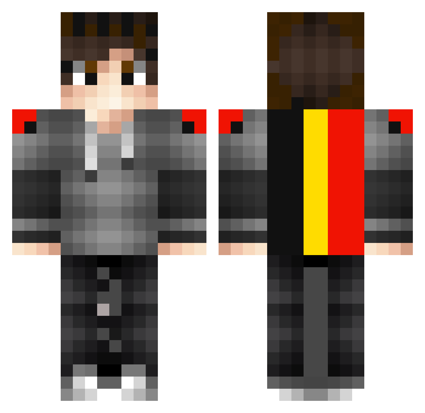 Maxota Minecraft skin, front and back view