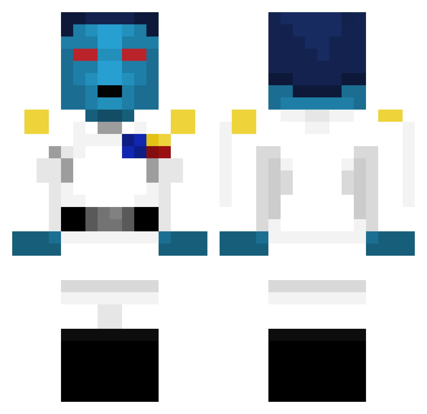 Taurid Minecraft skin, front and back view