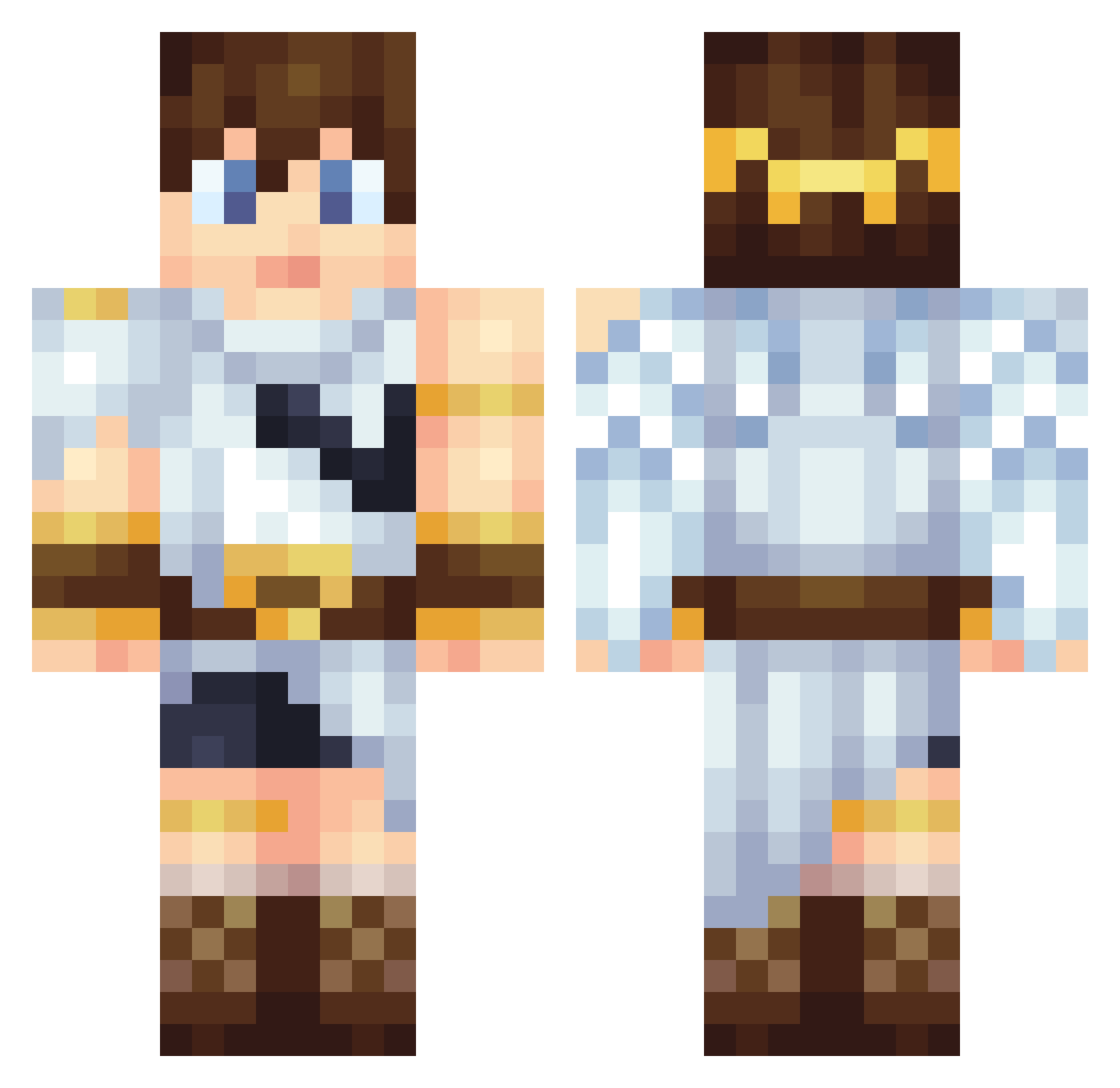Filthiest Minecraft skin, front and back view