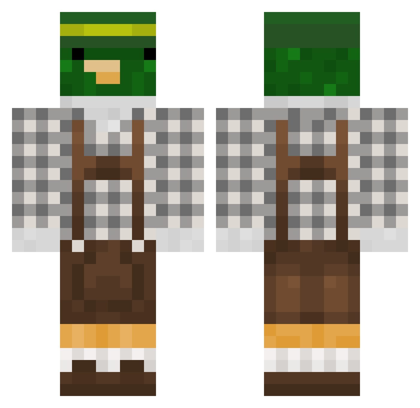 Yuryeee Minecraft skin, front and back view