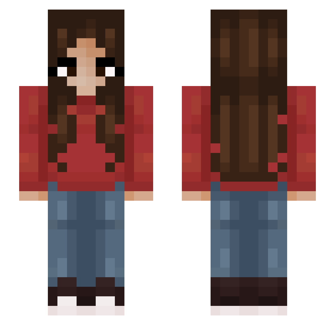 qlissa_ Minecraft skin, front and back view