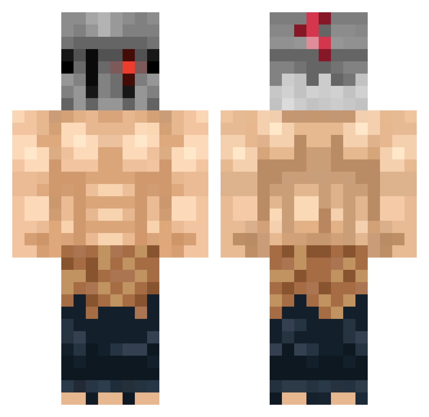 KsenonCHIK Minecraft skin, front and back view