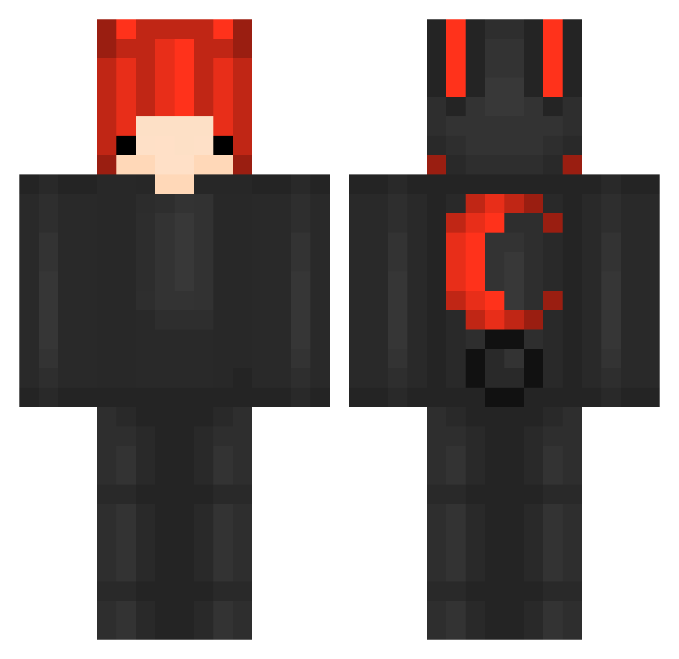 Adan Minecraft skin, front and back view