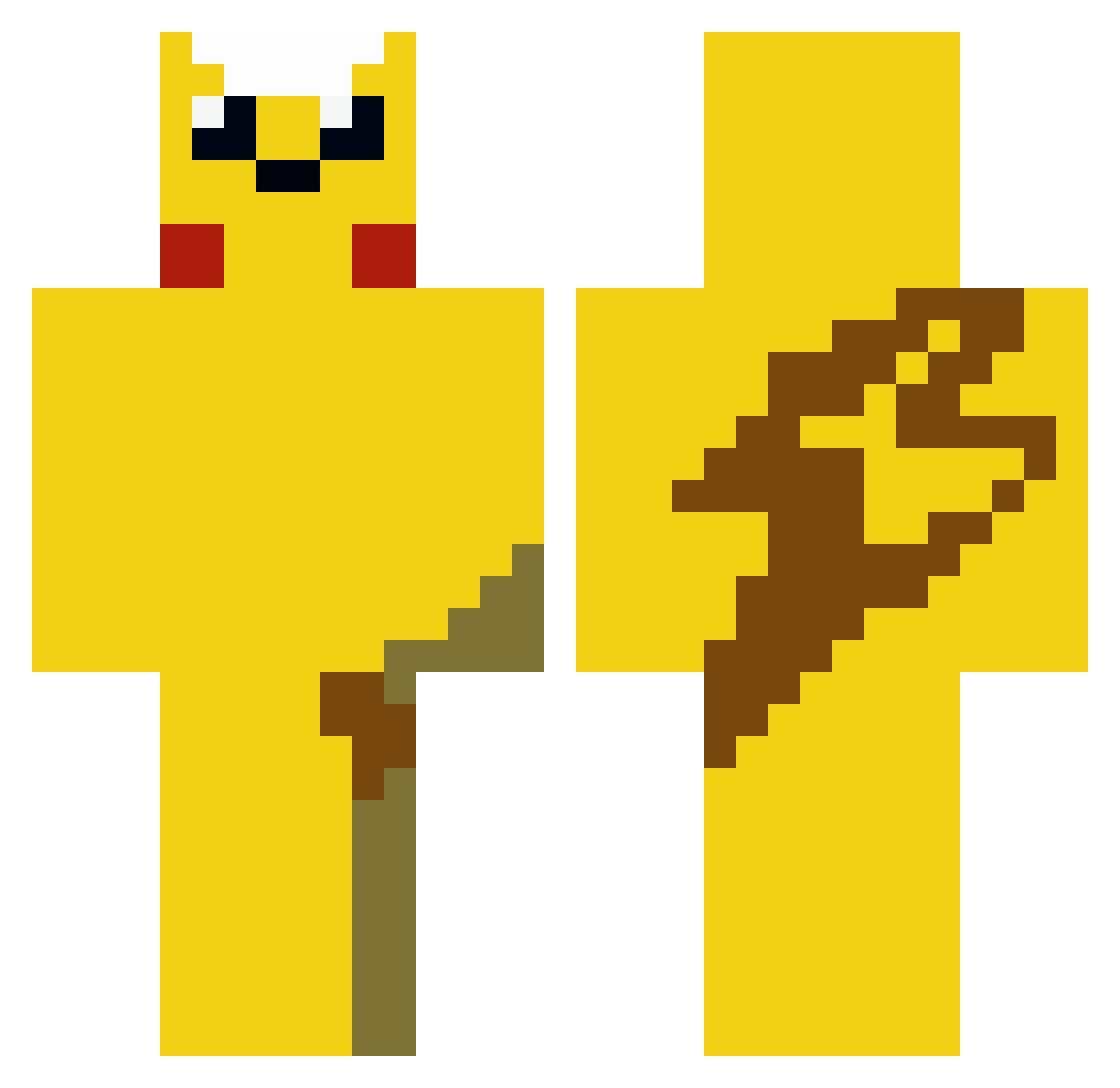pc3klub200 Minecraft skin, front and back view