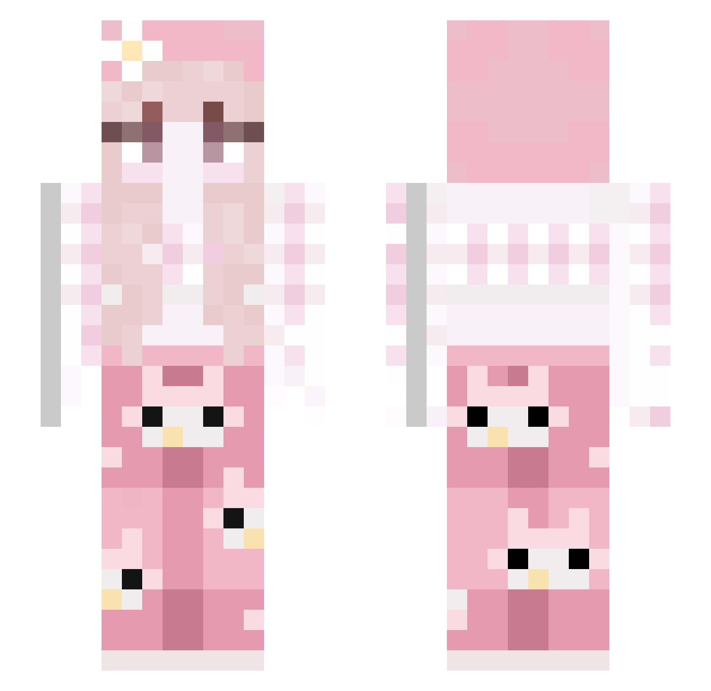 sosafati Minecraft skin, front and back view