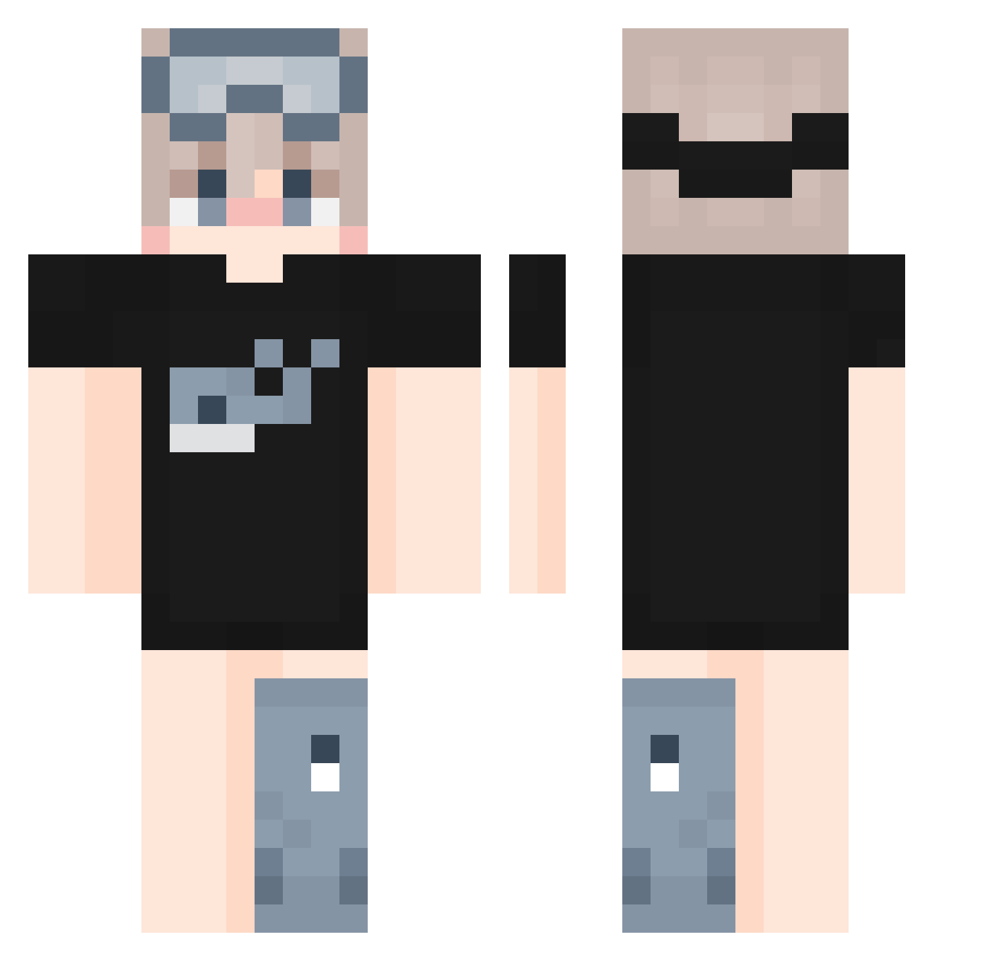 DOG22222 Minecraft skin, front and back view