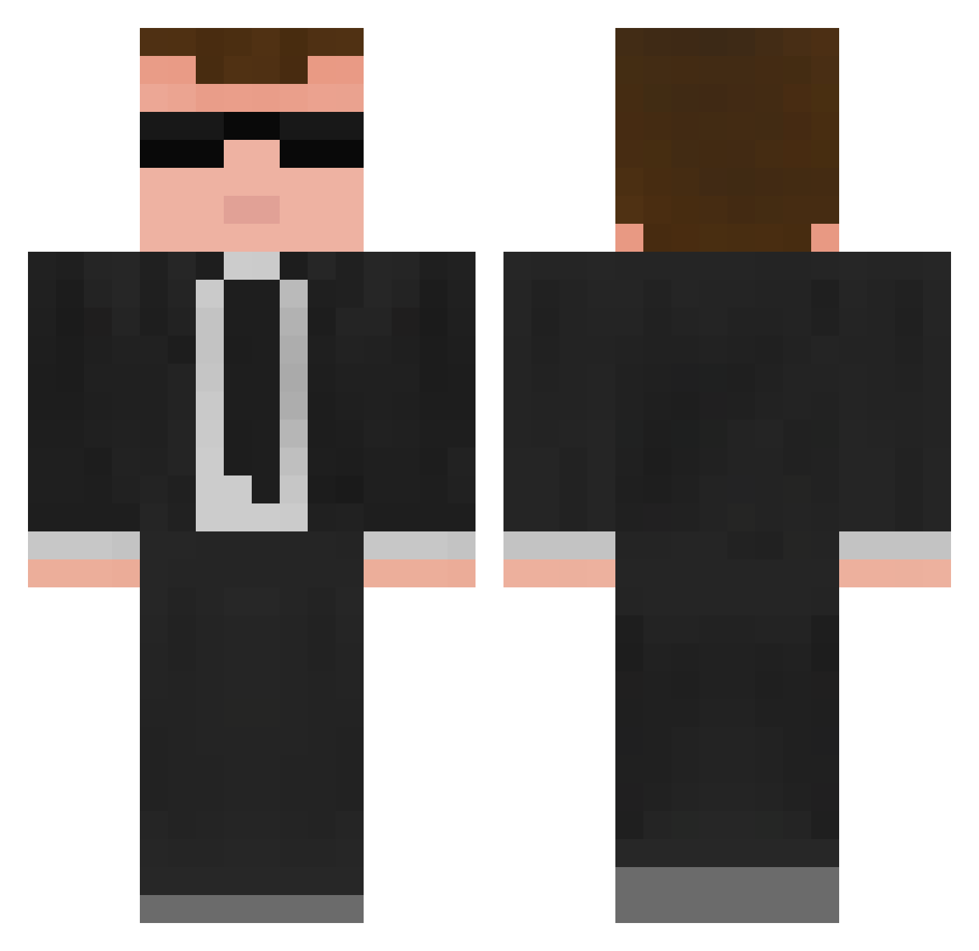 beefoverloadd Minecraft skin, front and back view