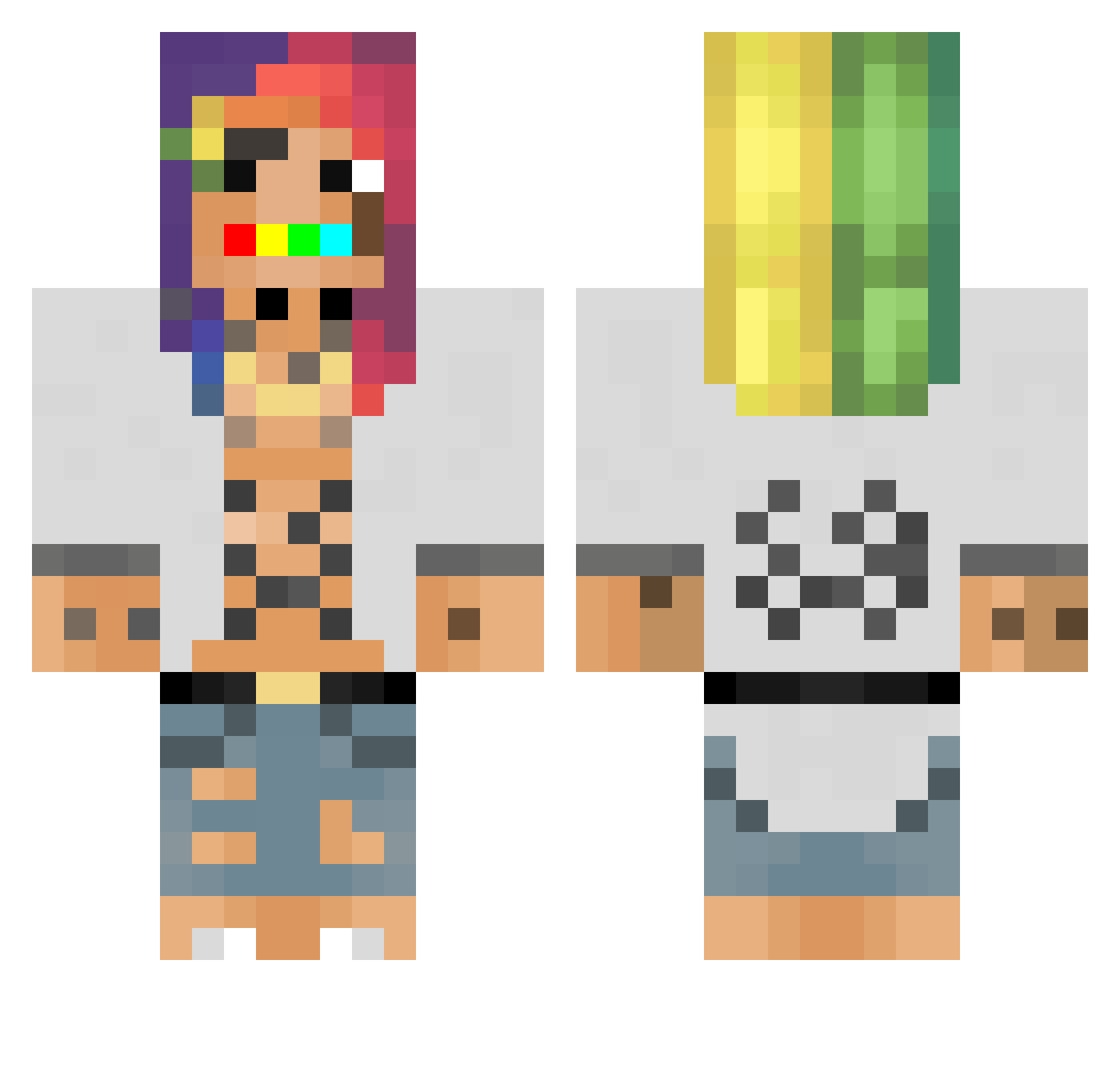 JoseNaz23 Minecraft skin, front and back view