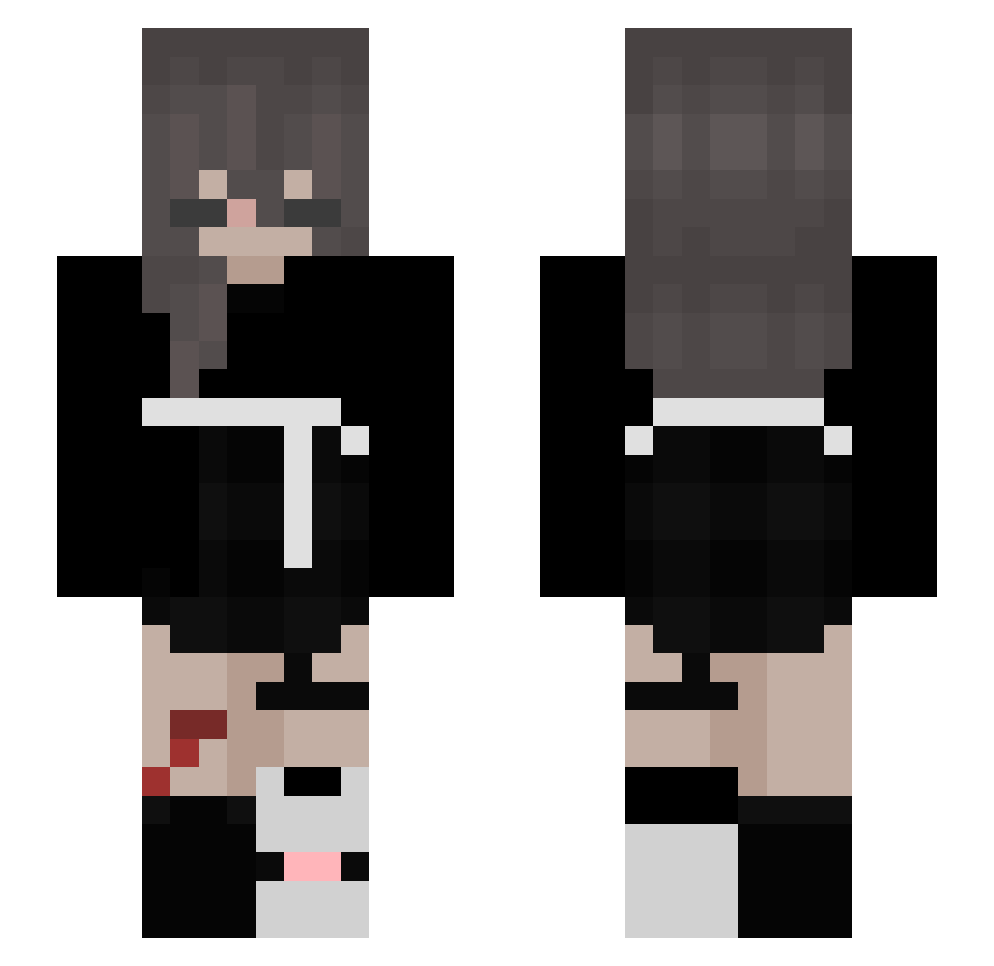 BabyAshlyn Minecraft skin, front and back view