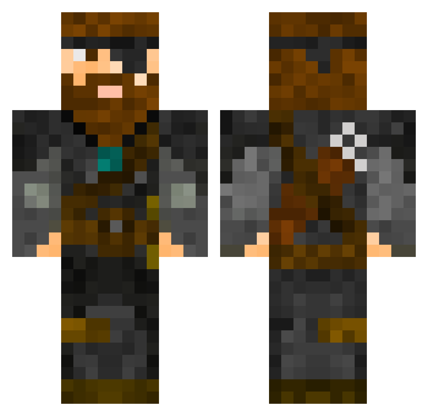 InShayne Minecraft skin, front and back view