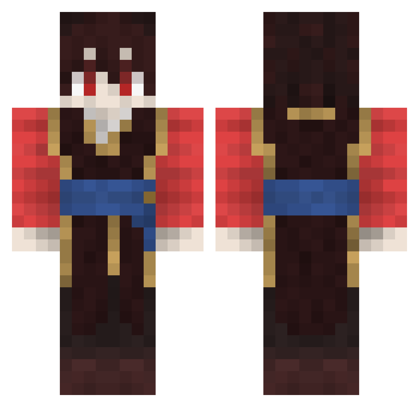 archyy00 Minecraft skin, front and back view