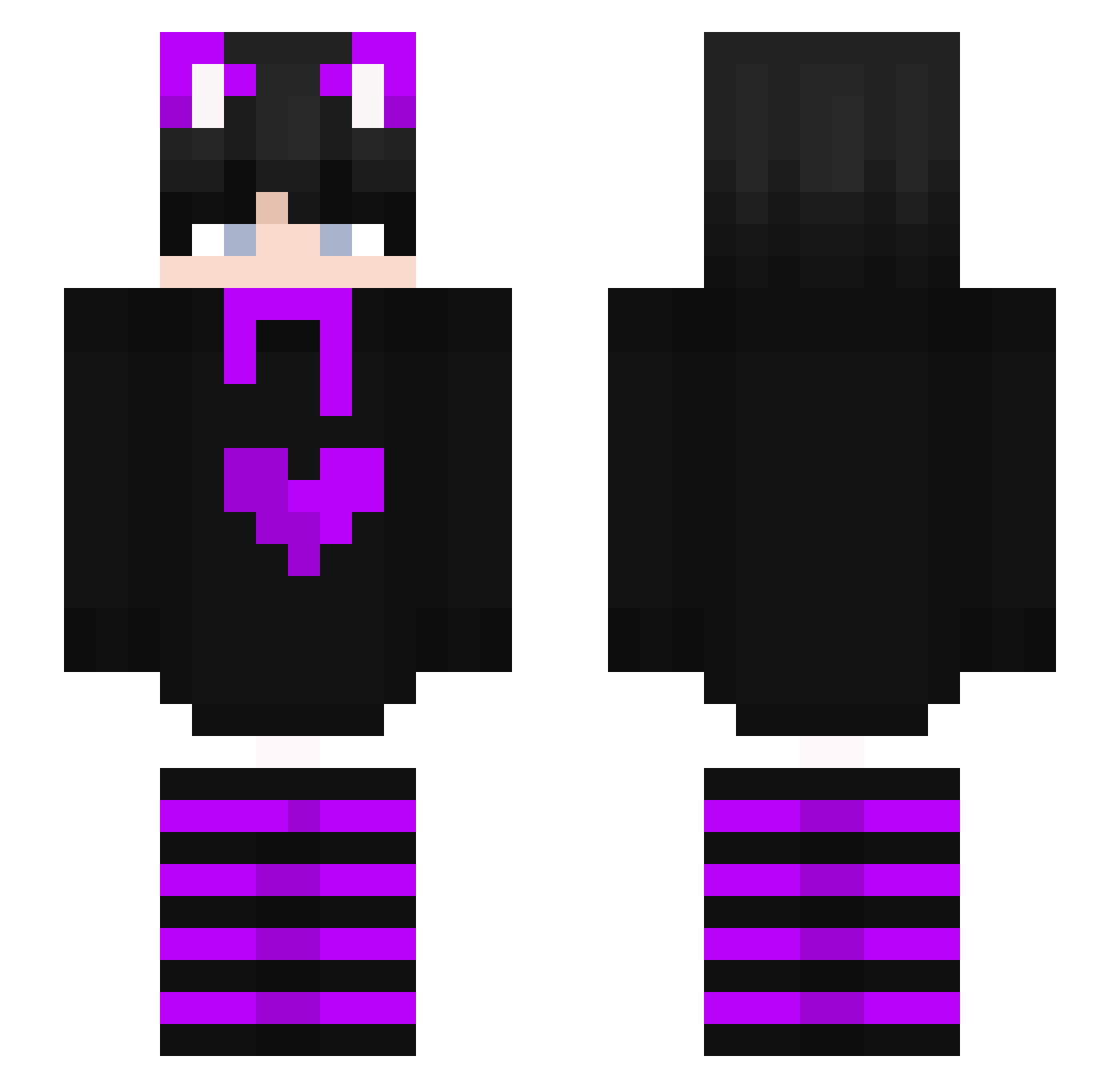 skydxx_ Minecraft skin, front and back view
