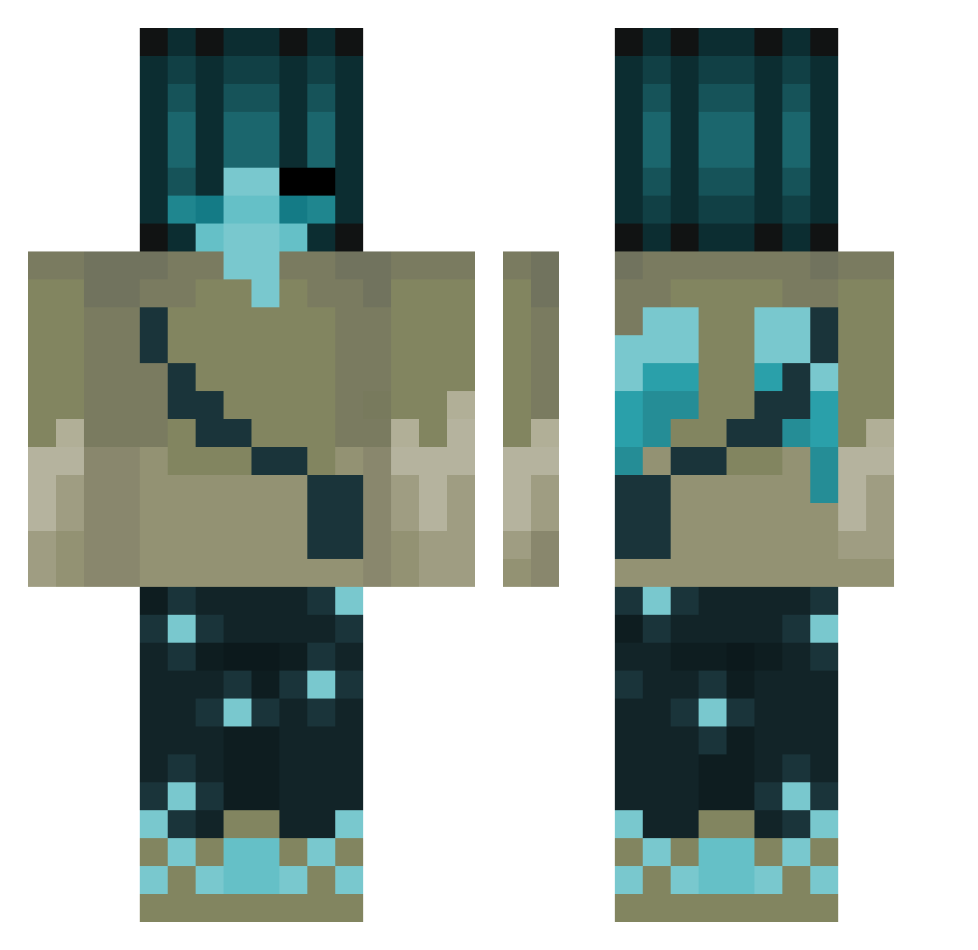 killslainkiller Minecraft skin, front and back view