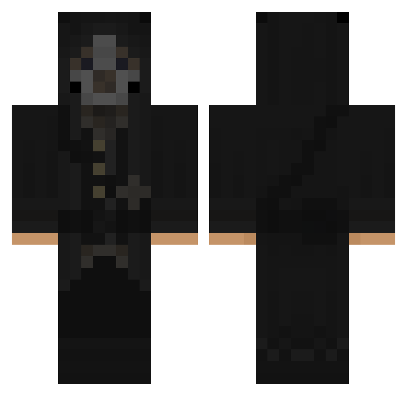 Acrobatics Minecraft skin, front and back view