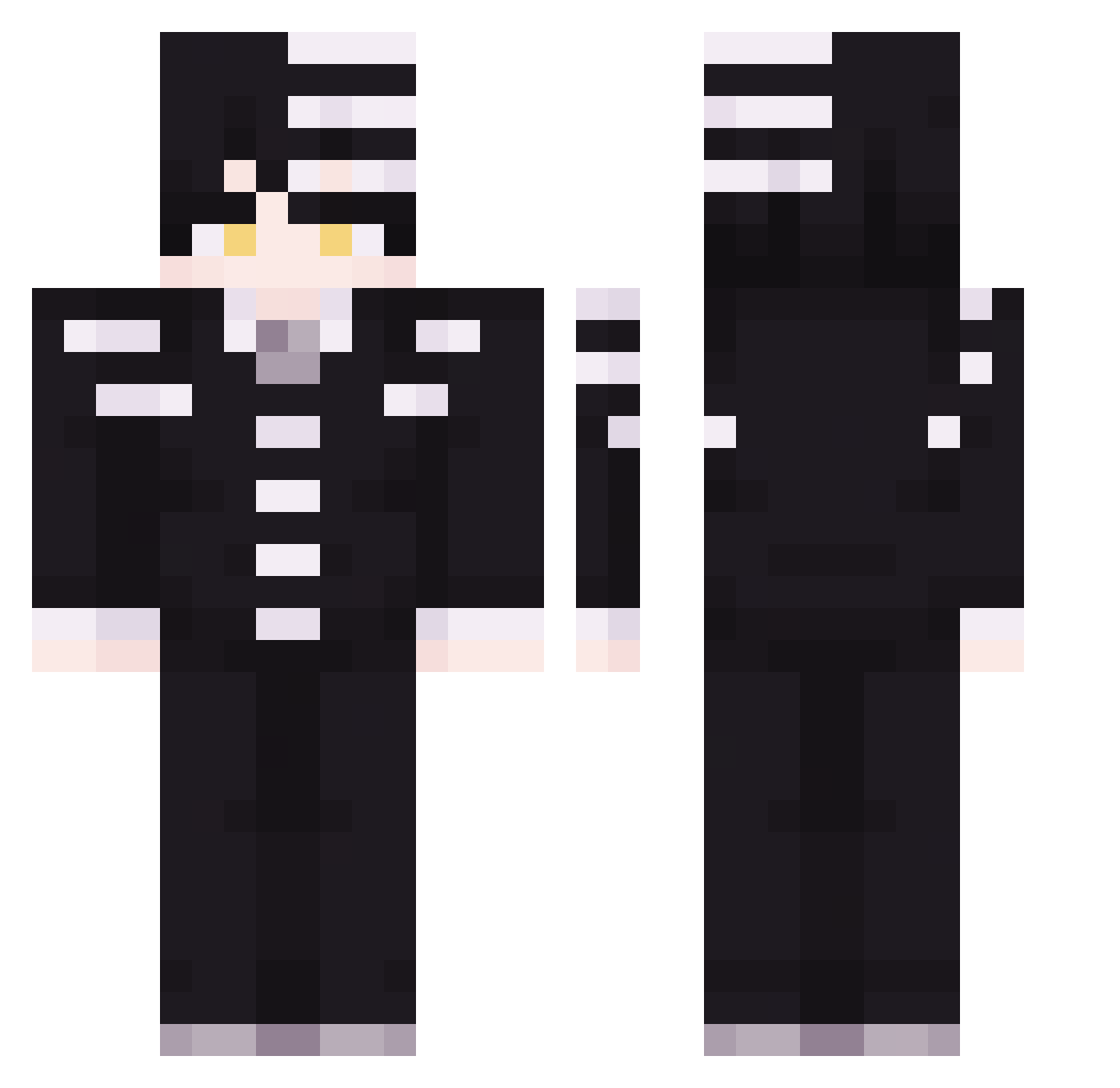 Speedweed76 Minecraft skin, front and back view