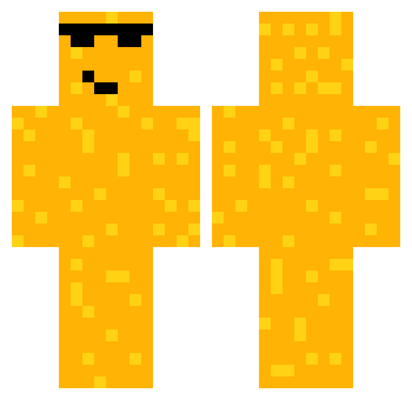 ColinCheeseBall Minecraft skin, front and back view