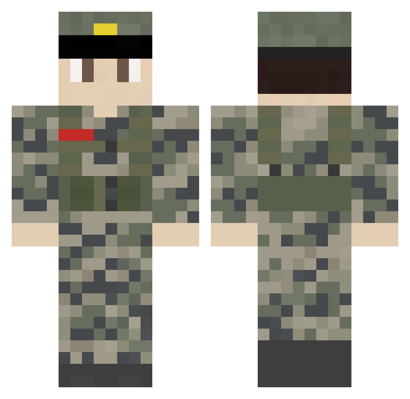 odohaebyeong Minecraft skin, front and back view