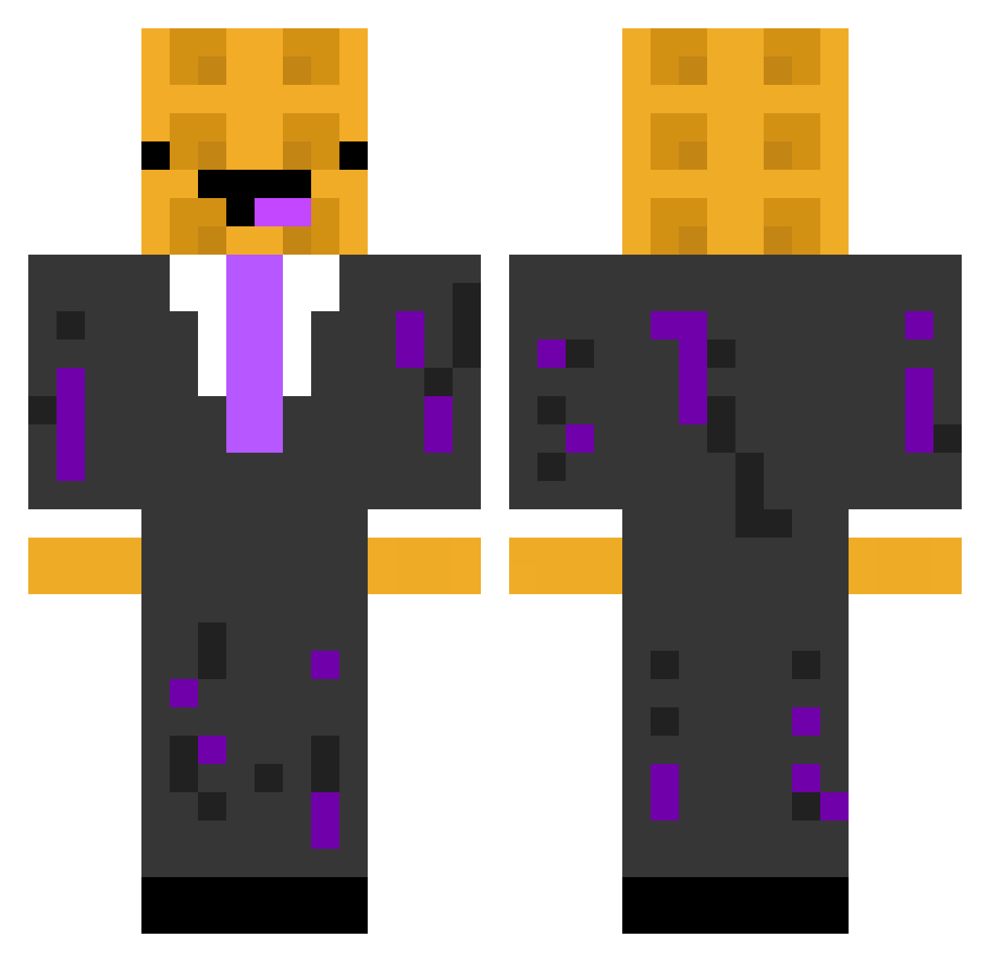 Dzxeption9922 Minecraft skin, front and back view