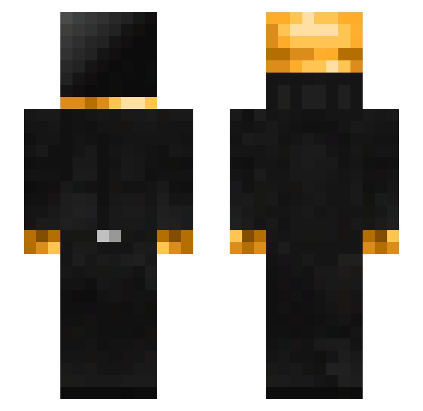 ELDR1S Minecraft skin, front and back view