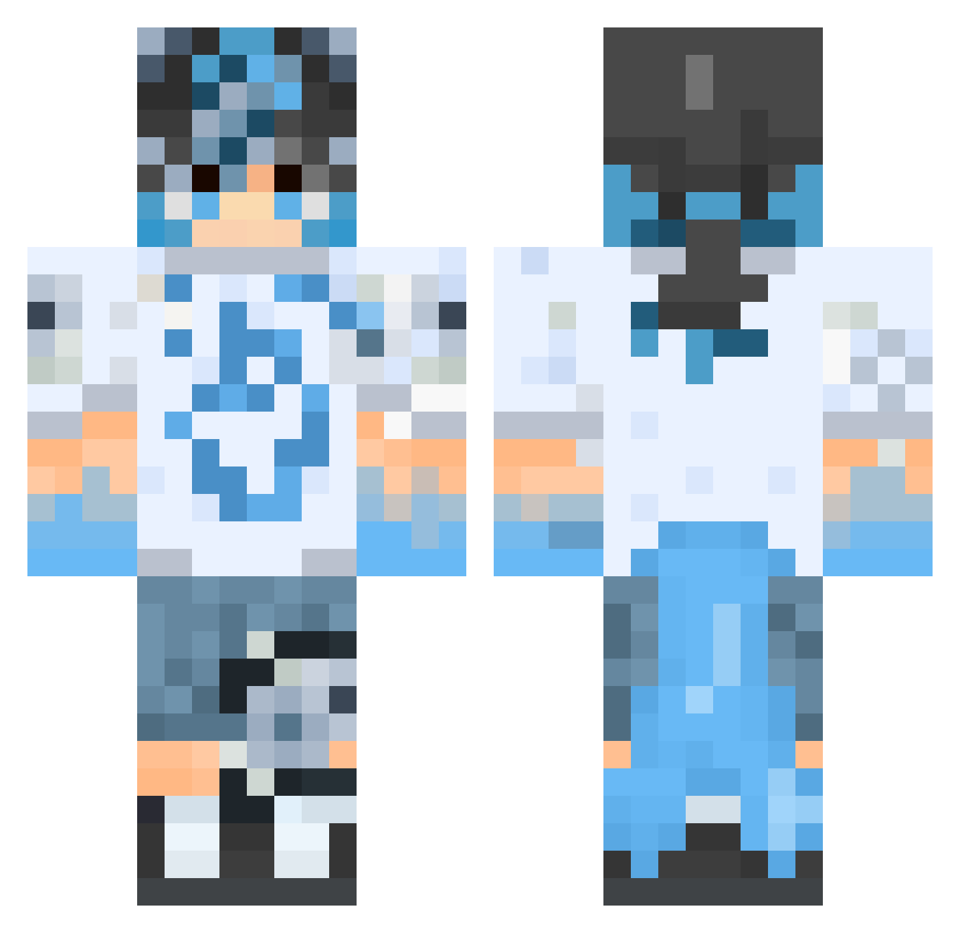 celiic Minecraft skin, front and back view
