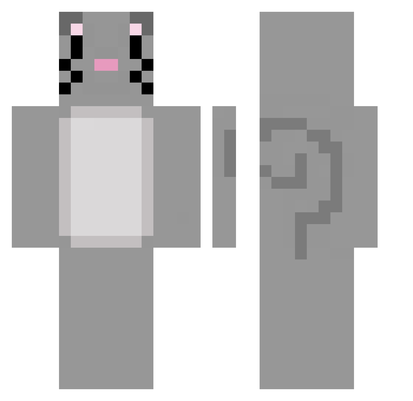 cheesiest Minecraft skin, front and back view
