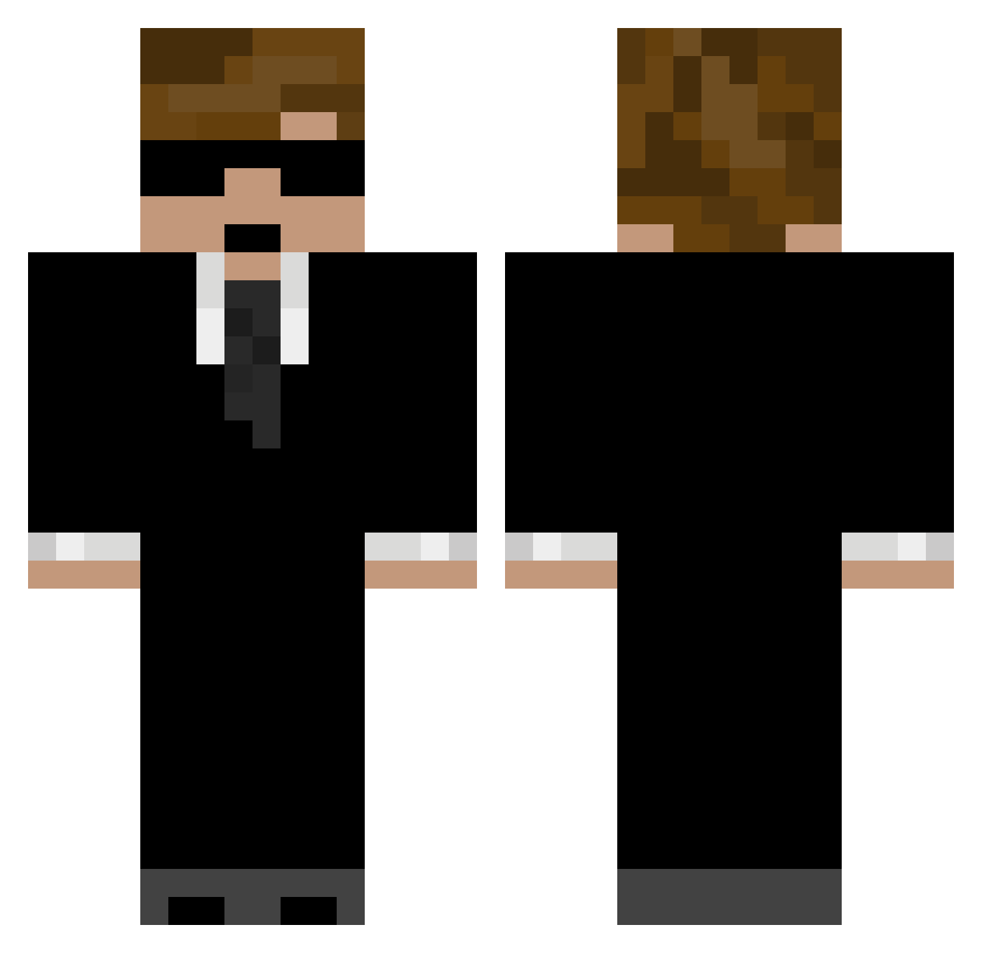 RTC_Tomik Minecraft skin, front and back view