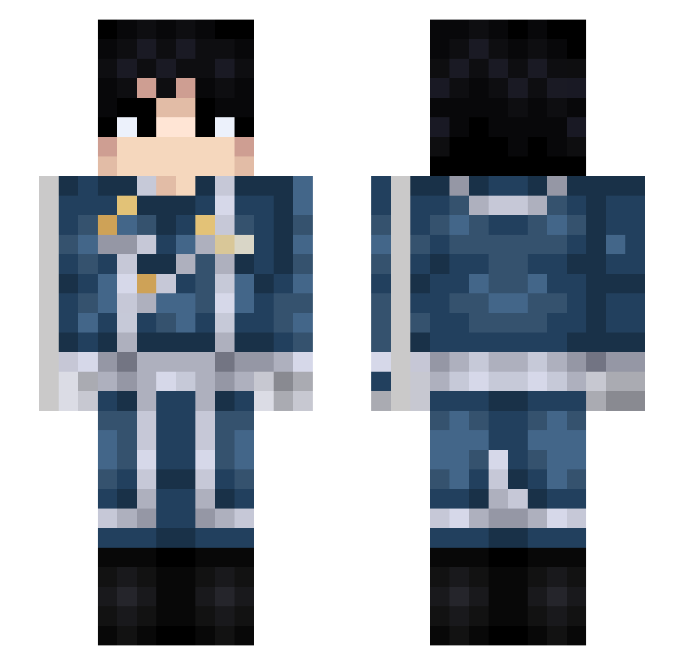 Luni_X Minecraft skin, front and back view