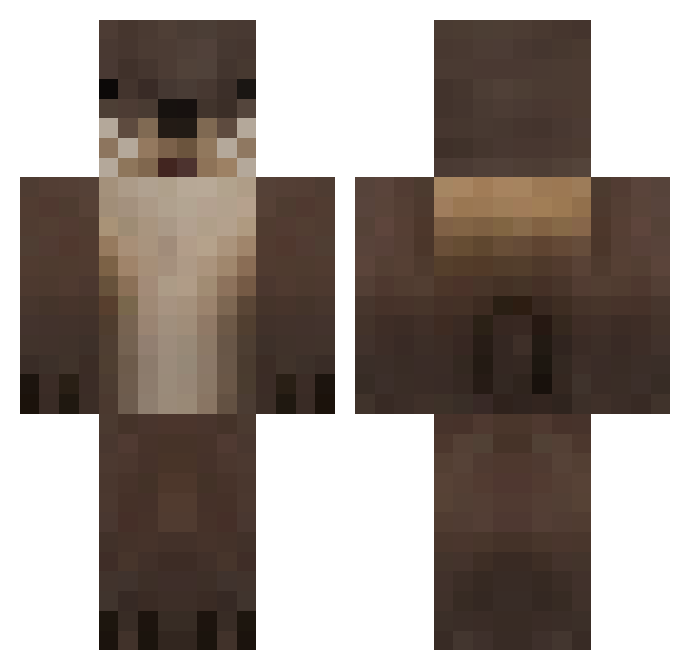 SavonBaleine Minecraft skin, front and back view