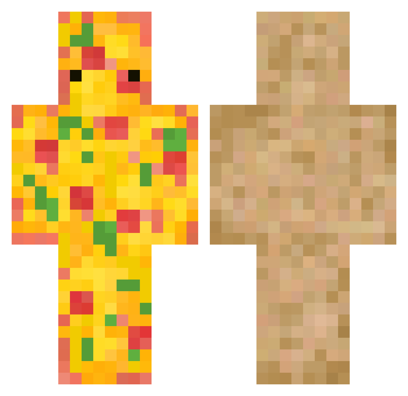 digiornopizza05 Minecraft skin, front and back view