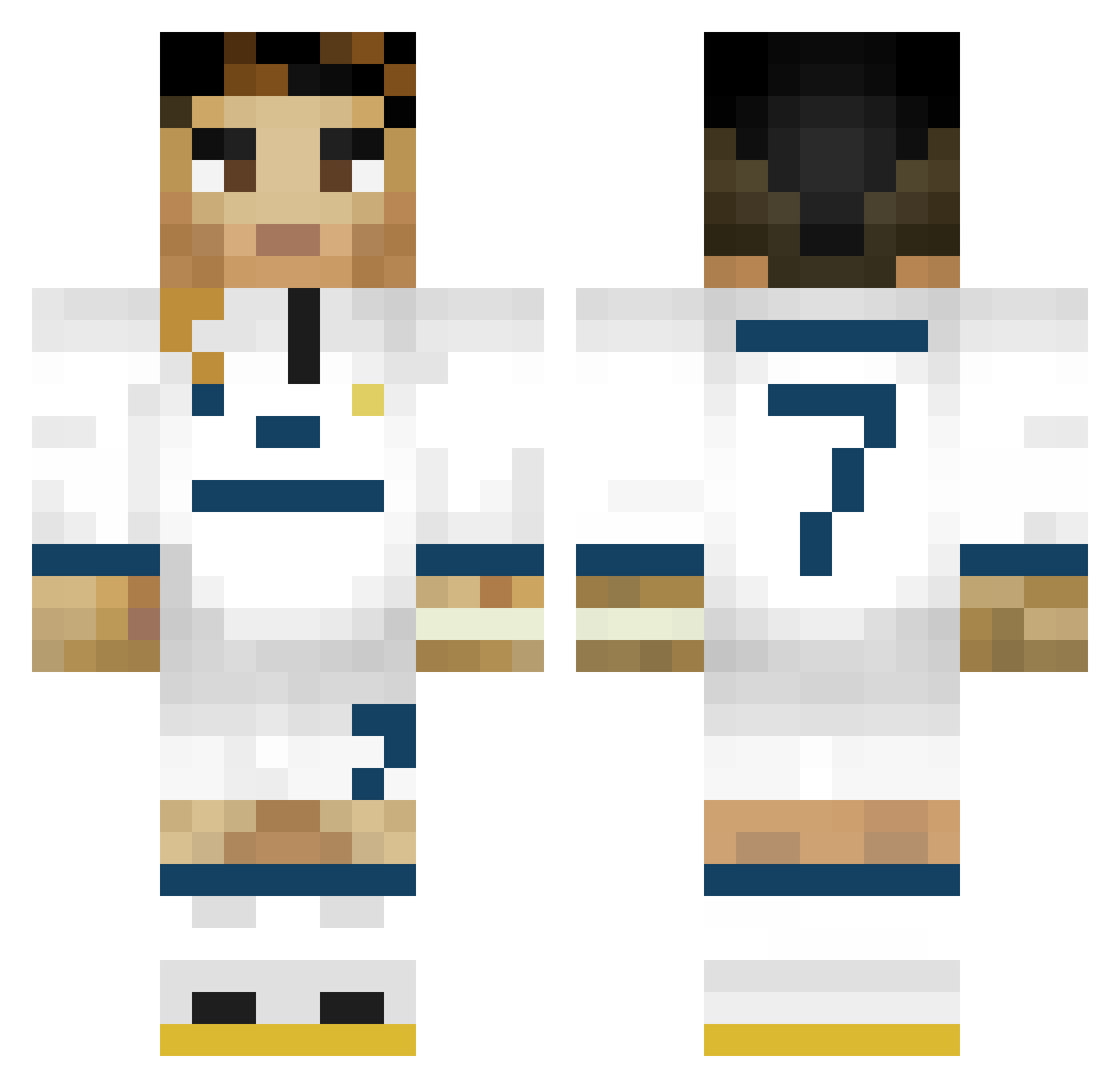 Almir007 Minecraft skin, front and back view