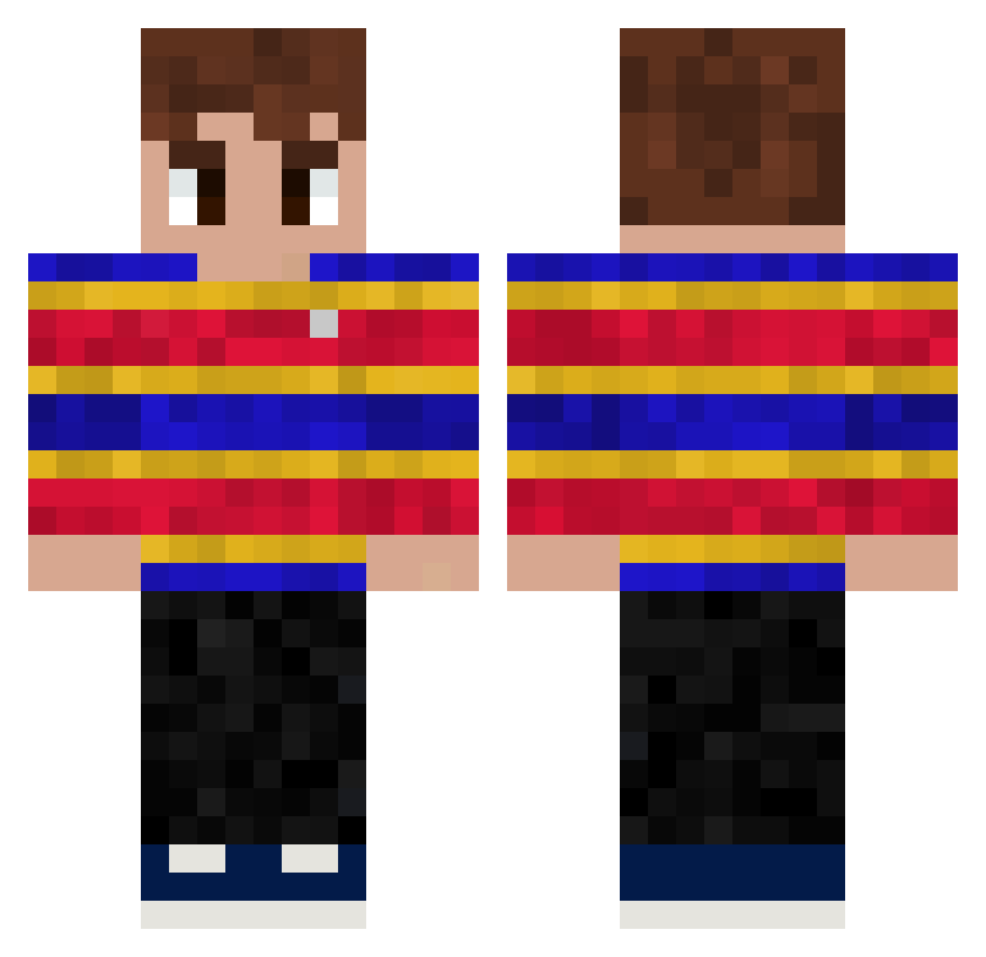 Enneee Minecraft skin, front and back view
