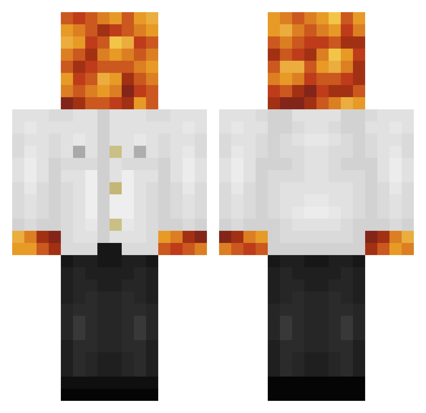 inauspiciousness Minecraft skin, front and back view