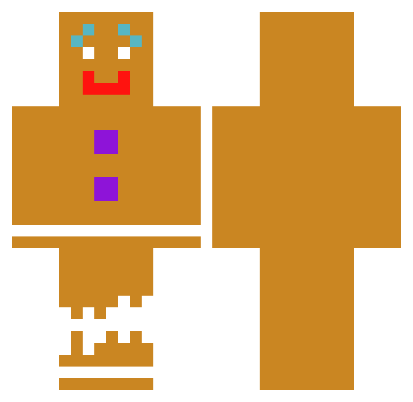 notthegumdrop Minecraft skin, front and back view