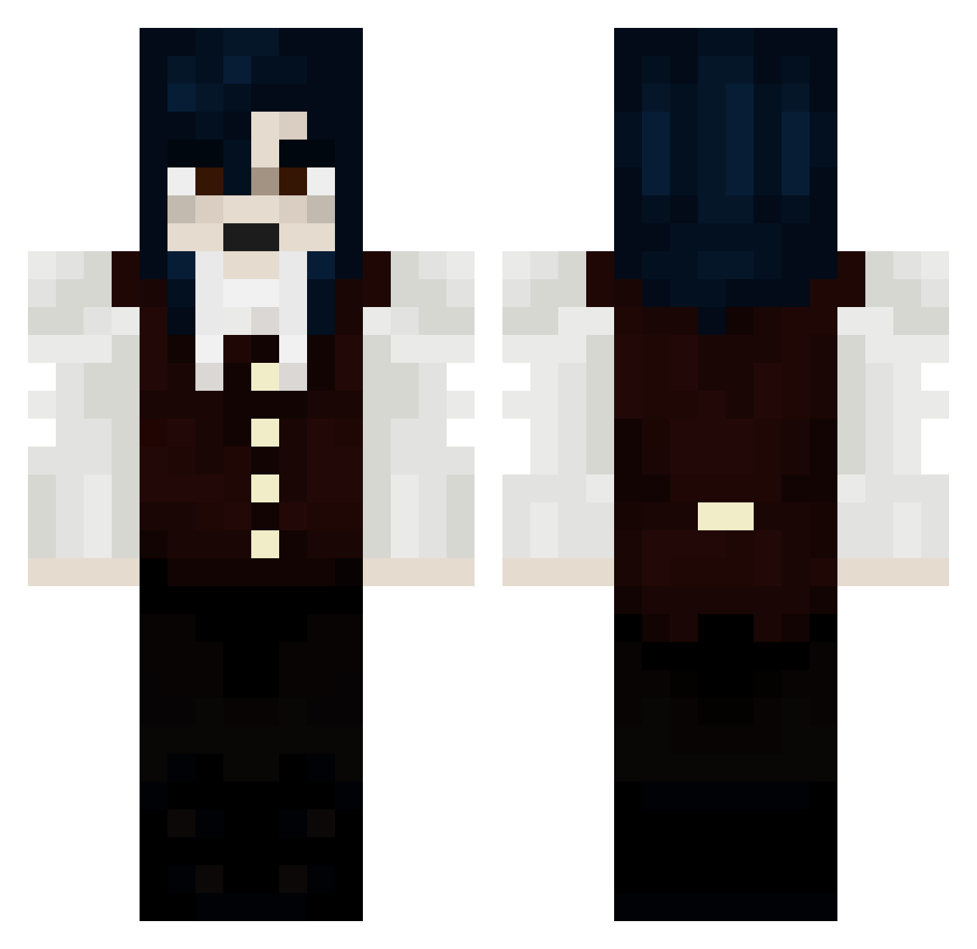 TheOtakuKaiser Minecraft skin, front and back view