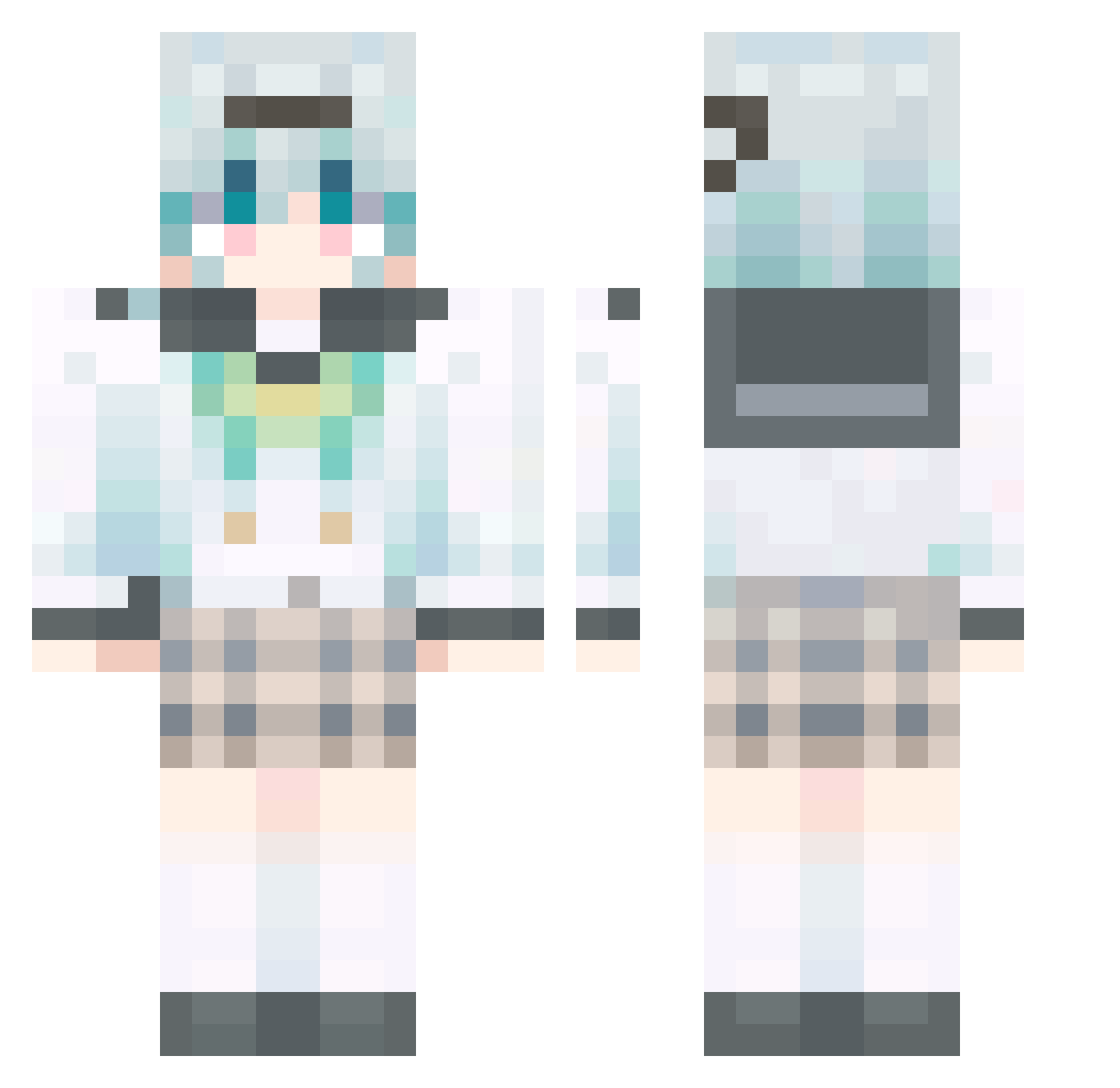 Exopixele_ Minecraft skin, front and back view