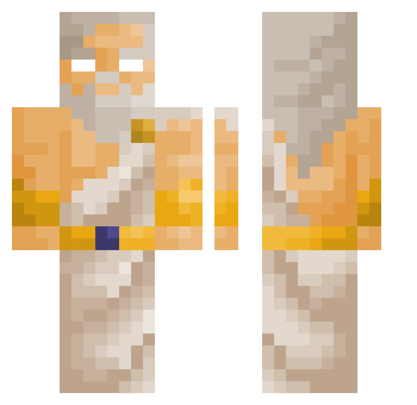 NetanelValue Minecraft skin, front and back view